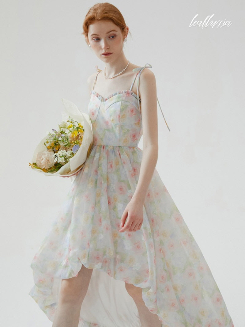 Misty Blossom High-Low Dress