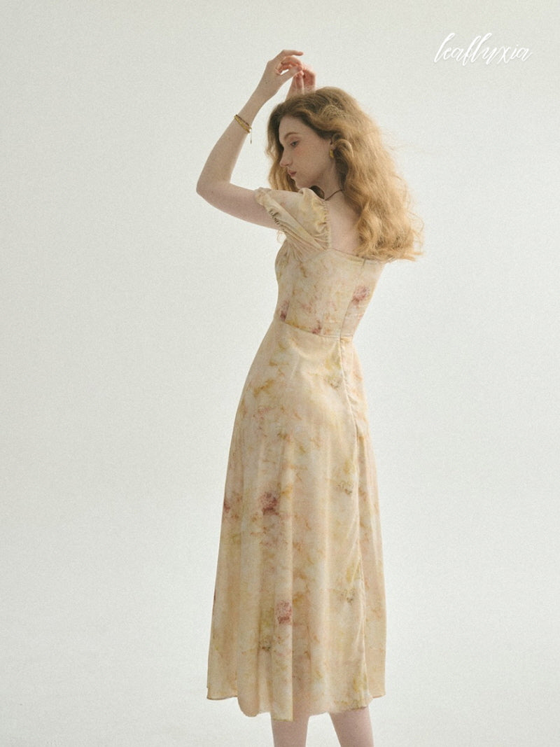 Golden Haze Vintage Dress