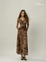 Burnt Rose Floral Dress