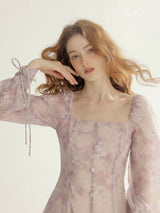 Petal Veil Square Dress