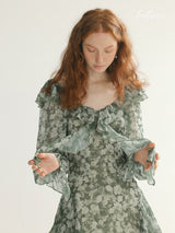 Midnight Ruffle Long Dress