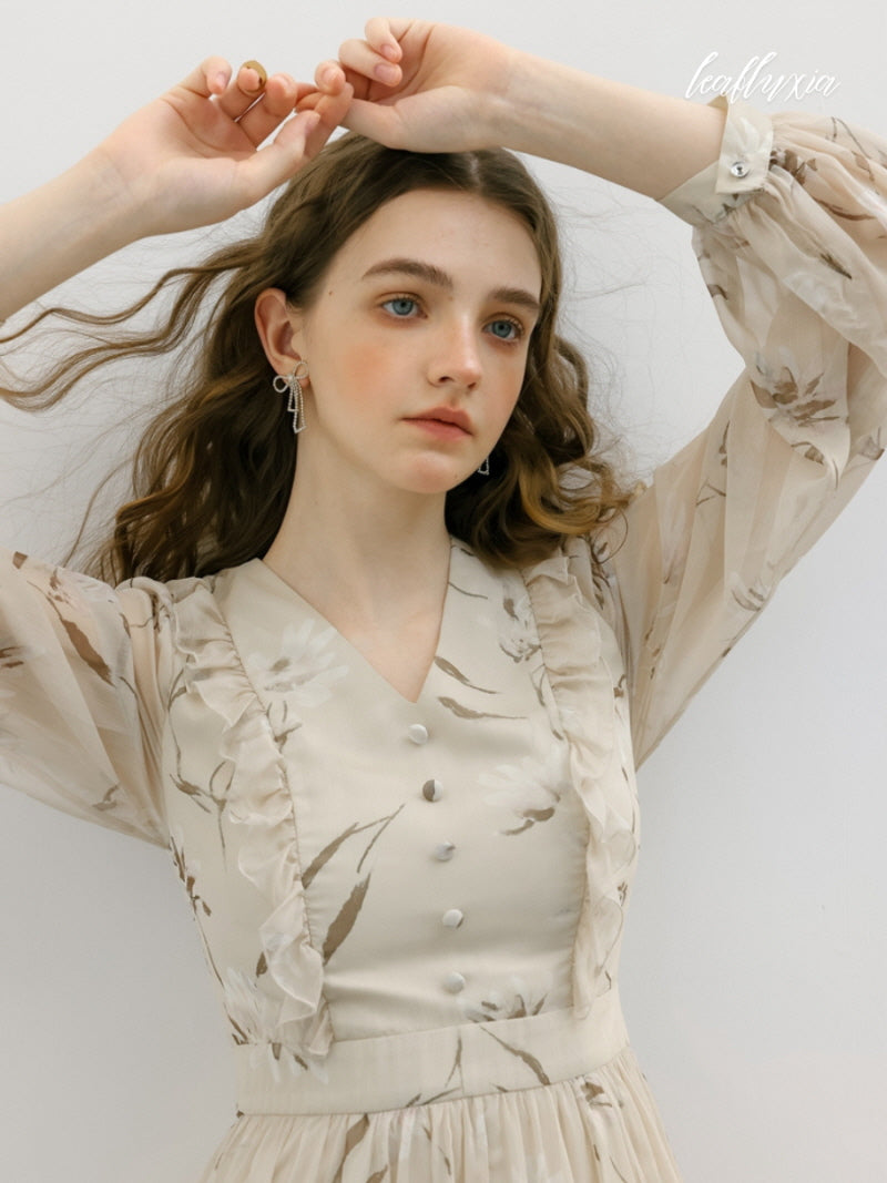 Golden Dusk Grace Dress