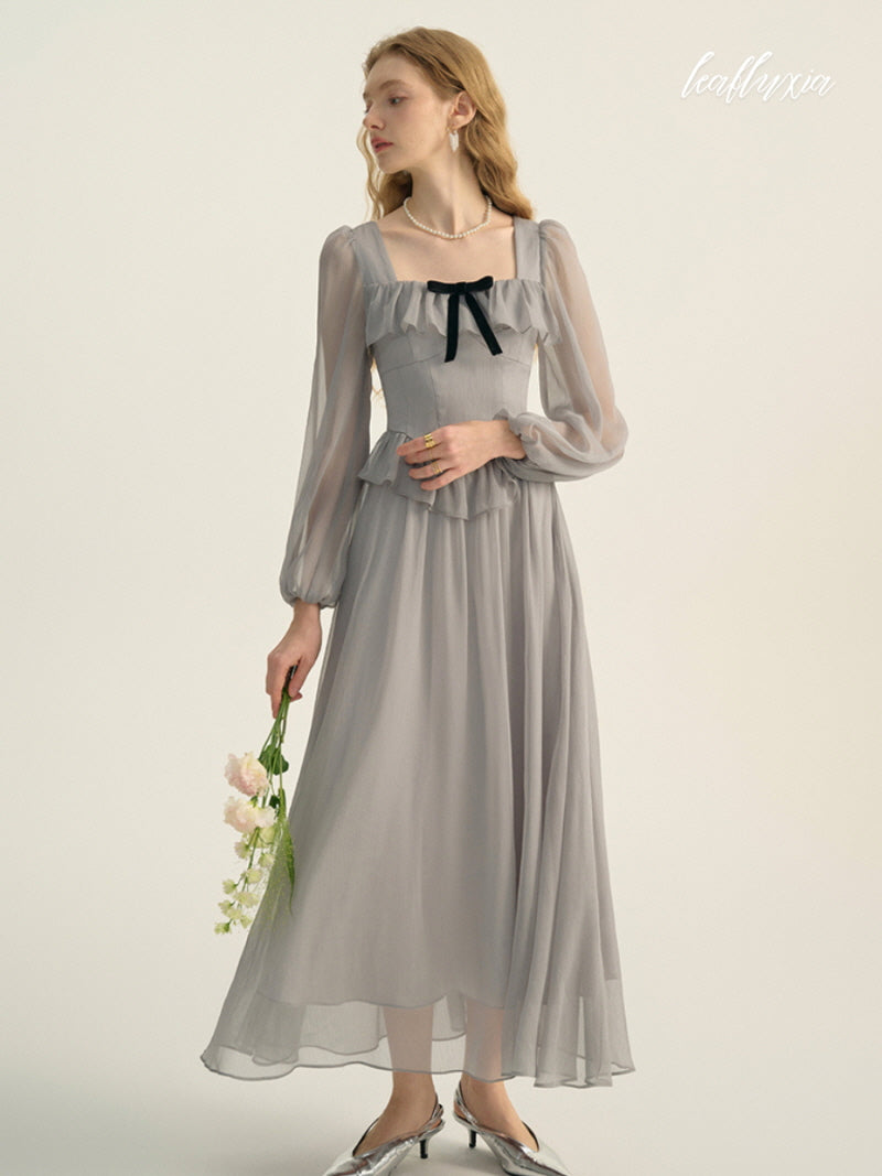 Romantic Frill Chiffon Dress