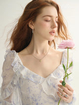 Blue Mist Ruffle Dress