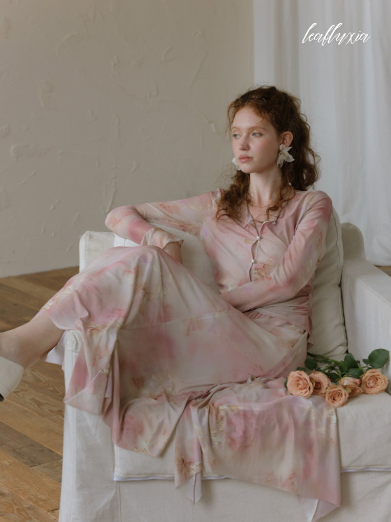 Pastel Elegance Floral Dress