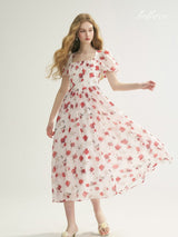 Crimson Blossom Dress