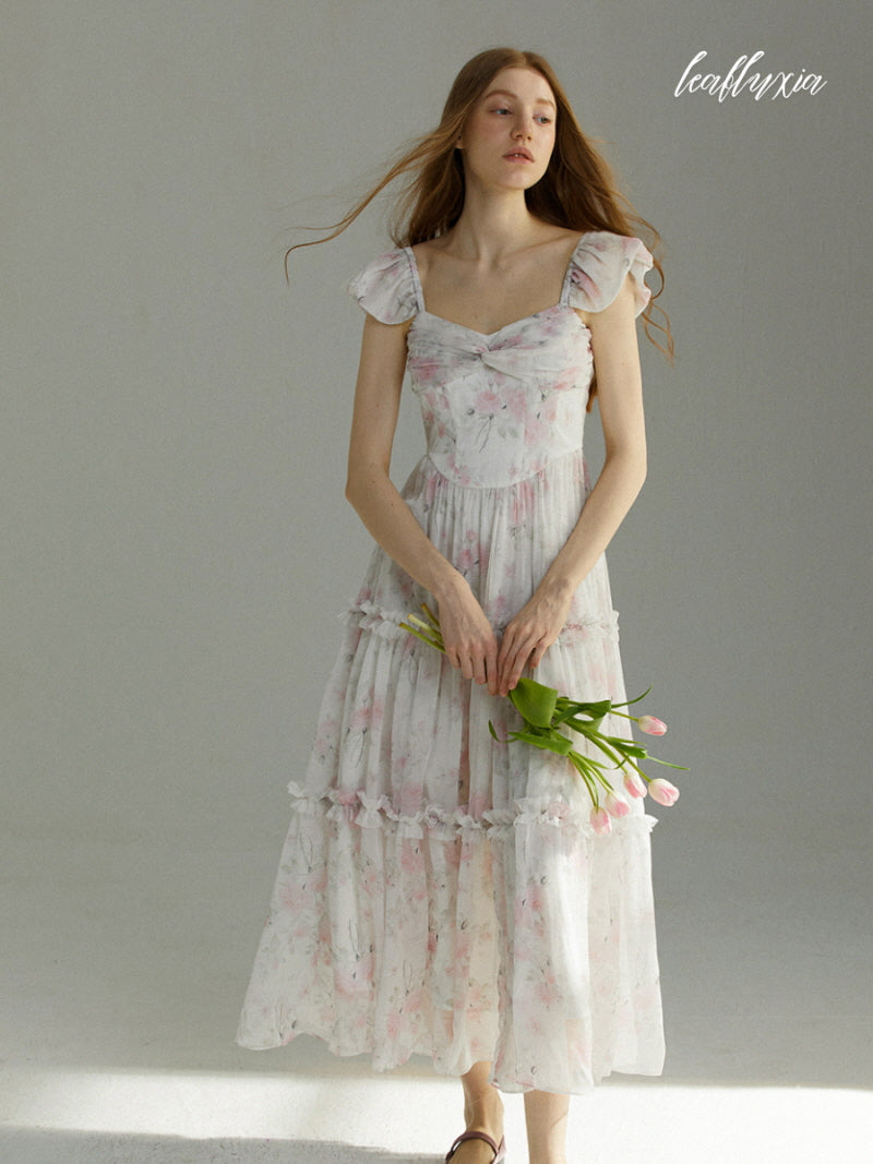 Dreamy Petal Ruffle Dress