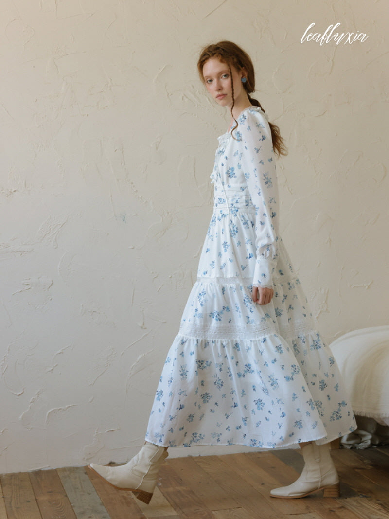 Serene Blue Meadow Dress