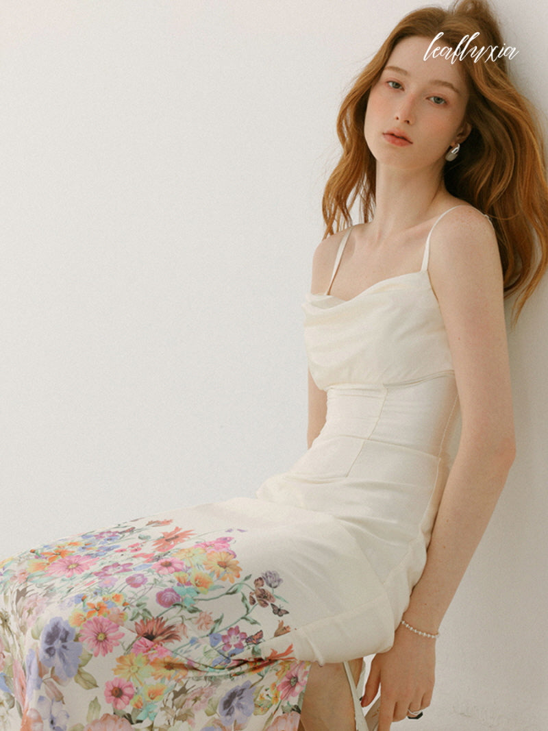 Ivory Blossom Slip Dress