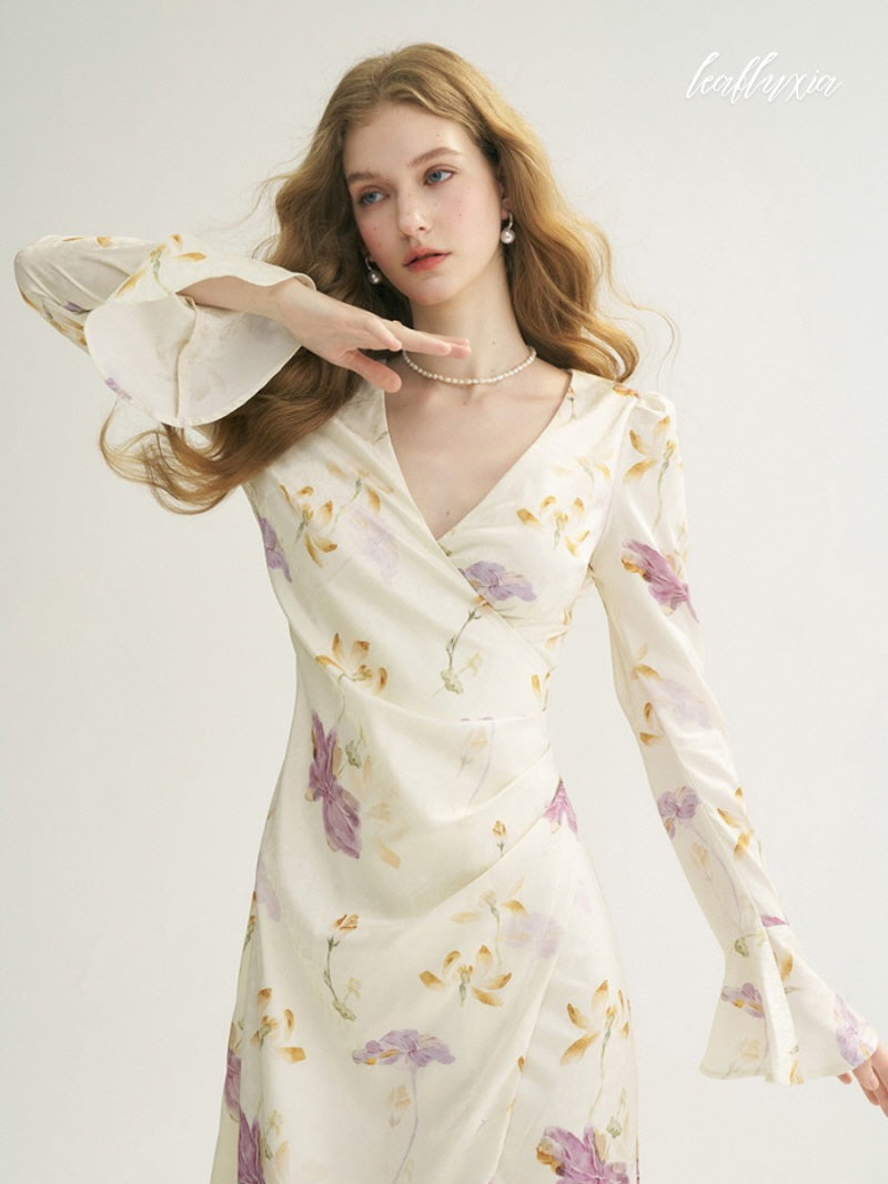 Floral Elegance Wrap Dress