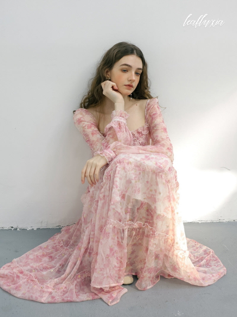 Pink Whisper Floral Dress