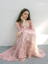 Pink Whisper Floral Dress