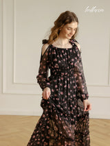 Rosy Midnight Elegance Dress