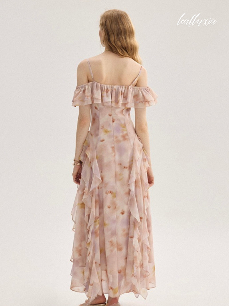 Ethereal Bloom Off-Shoulder Dress