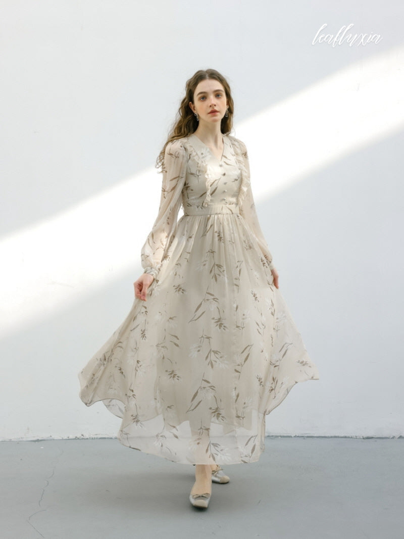 Golden Dusk Grace Dress