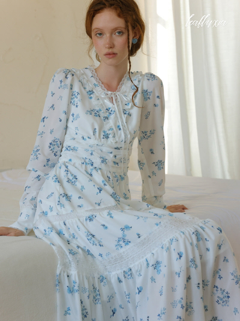 Serene Blue Meadow Dress