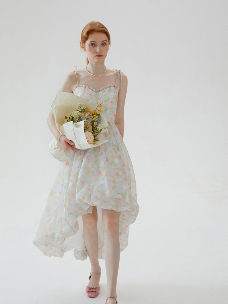 Misty Blossom High-Low Dress