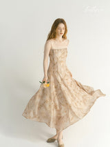 Soft Caramel Elegance Dress