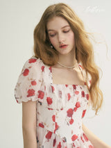 Crimson Blossom Dress