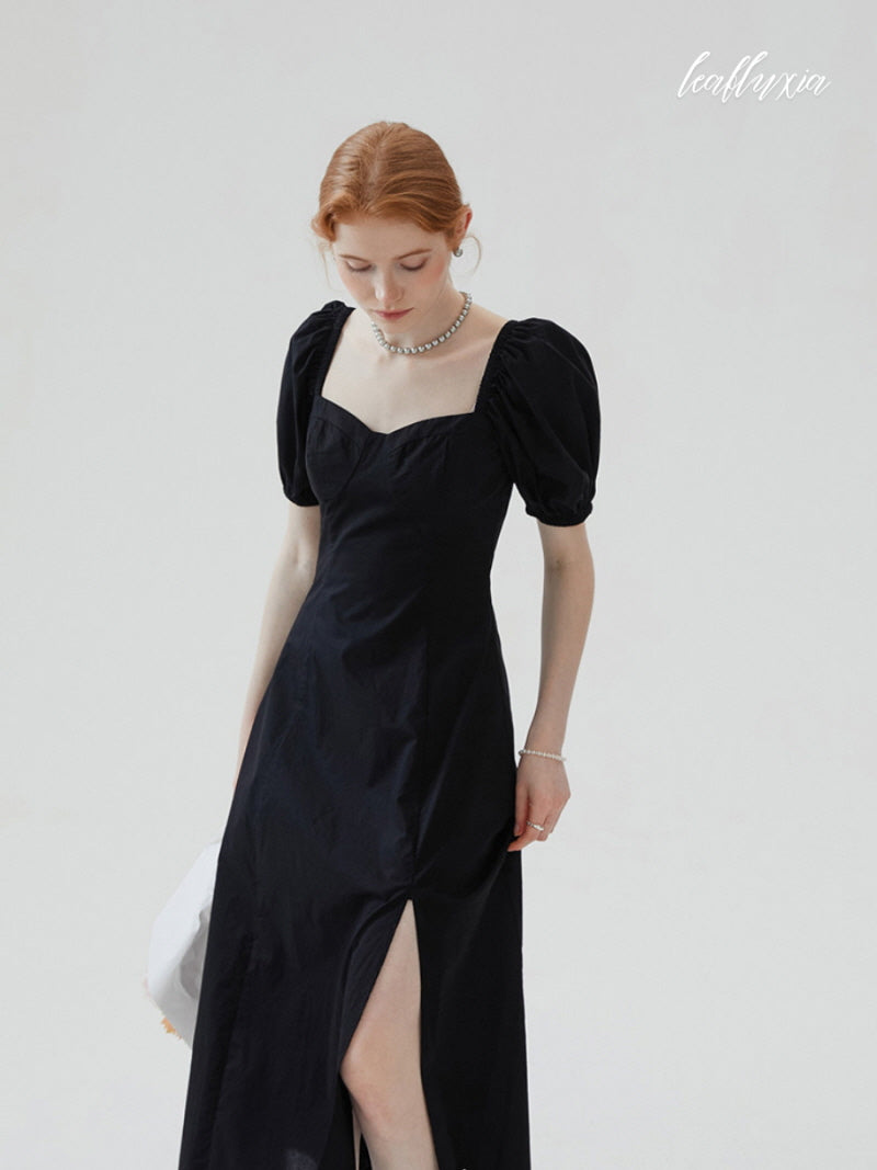 Black Swan Slit Dress