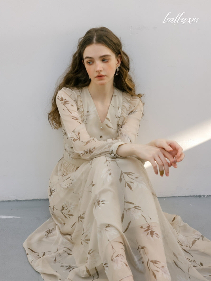 Golden Dusk Grace Dress