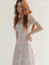 Lilac Blossom Midi Dress