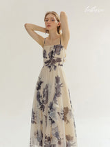 Lunar Petal Chiffon Dress